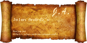 Jelen András névjegykártya